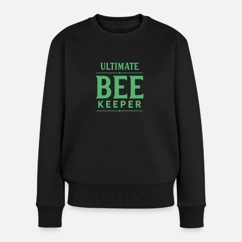 Bienen - Frauen Premium Bio Pullover - Schwarz