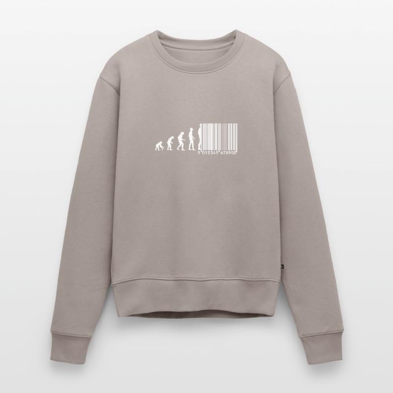 Evolution barcode Frauen Premium Bio Pullover