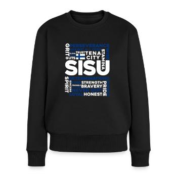 Finnland - Frauen Premium Bio Pullover - Schwarz - Vorne - Julia (174cm)