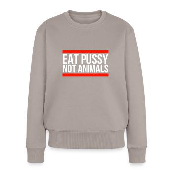 Activistes des droits des animaux - Pull Premium bio Femme - taupe - Devant - Julia (174cm)