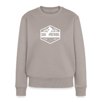 Patrouille de ski - Pull Premium bio Femme - taupe - Devant - Julia (174cm)