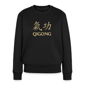 Qigong Qi Gong Tai Chi Thai Chi Chigong Yoga - Frauen Premium Bio Pullover - Schwarz - Vorne - Julia (174cm)