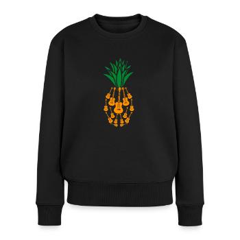 Uke Gitarre Geschenk I Gitarrist Ukulele - Frauen Premium Bio Pullover - Schwarz - Vorne - Julia (174cm)