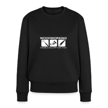 Woodworking Schreiner und Zimmermann Geschenk - Frauen Premium Bio Pullover - Schwarz - Vorne - Julia (174cm)