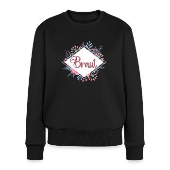 Chemise de groupe de poule mariée mariée - Pull Premium bio Femme - noir - Devant - Julia (174cm)