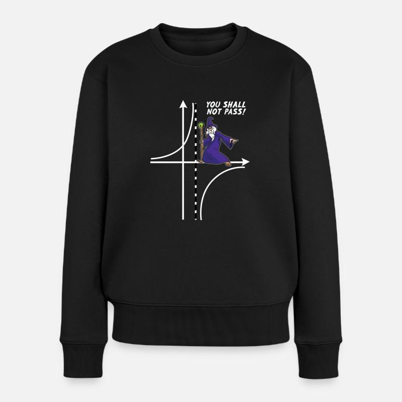 13 YOU SHALL NOT PASS Mathe Parabel - Frauen Premium Bio Pullover - Schwarz