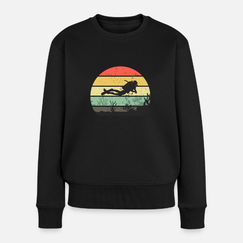 plongée - Pull Premium bio Femme - noir