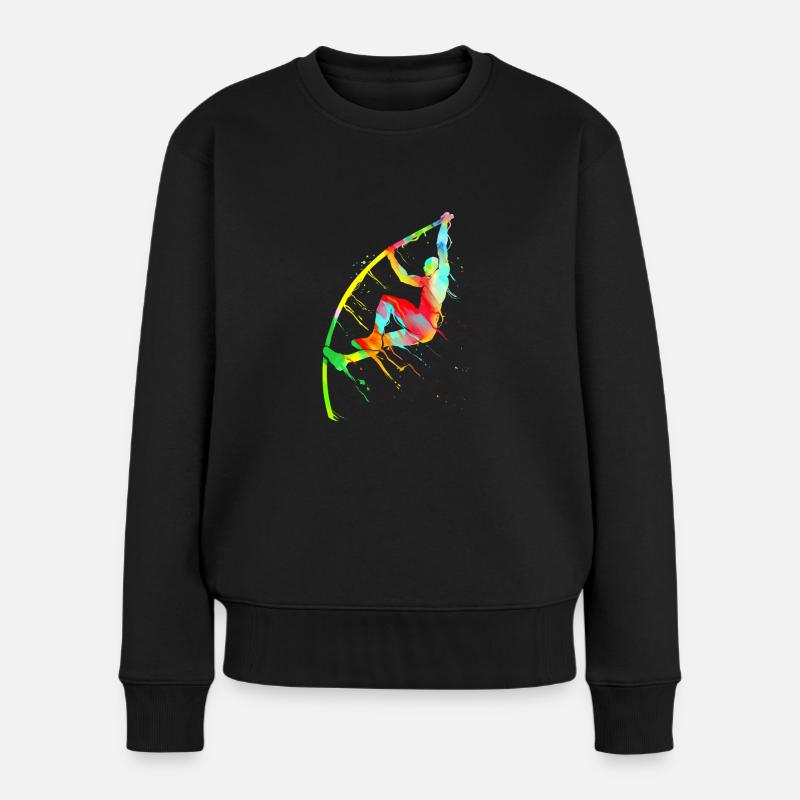 Saut à la perche athlétisme - Pull Premium bio Femme - noir