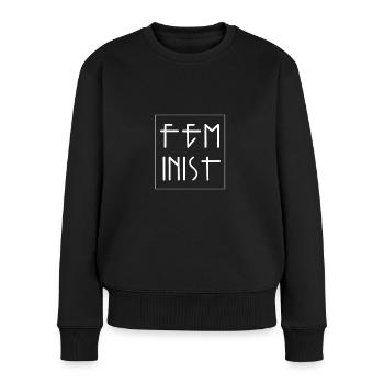 Women Feminist - Frauen Premium Bio Pullover - Schwarz - Vorne - Julia (174cm)