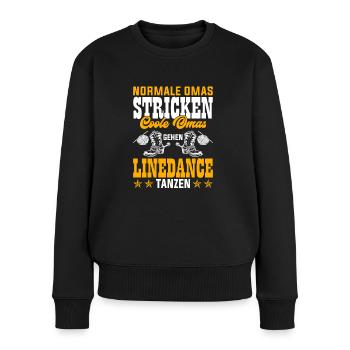 Linedance Line Dance Tanzgruppe Geschenk - Frauen Premium Bio Pullover - Schwarz - Vorne - Julia (174cm)