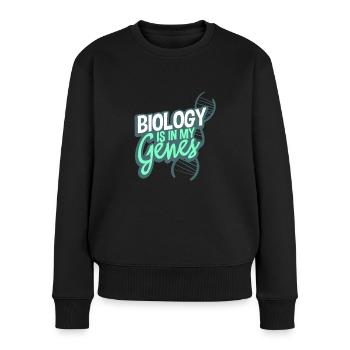 biology - Women's Premium Organic Jumper - black - Front - Julia (174cm)