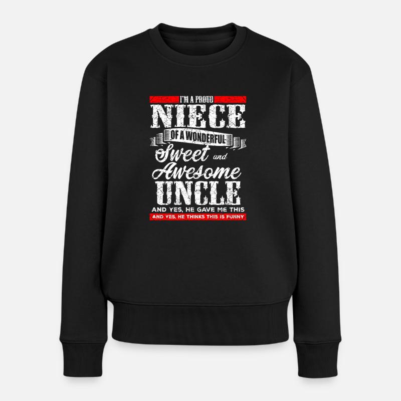 Cadeau pour nièce - Pull Premium bio Femme - noir