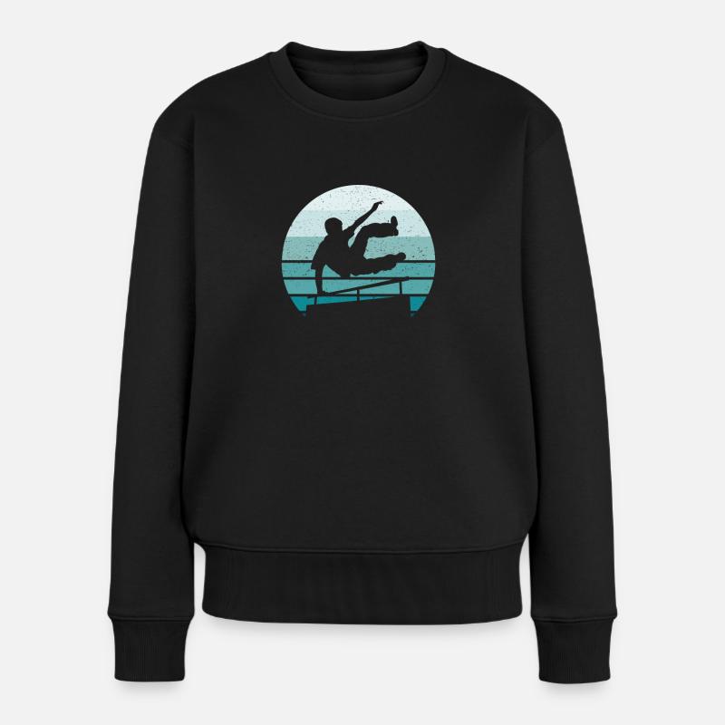 Parkour - Frauen Premium Bio Pullover - Schwarz