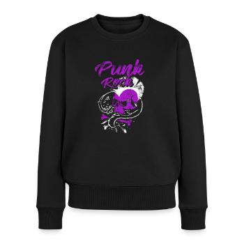 Punkrock Punk Punker Musik Retro Punks - Frauen Premium Bio Pullover - Schwarz - Vorne - Julia (174cm)
