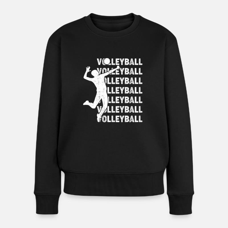 volleyball volleyball volleyball - Frauen Premium Bio Pullover - Schwarz
