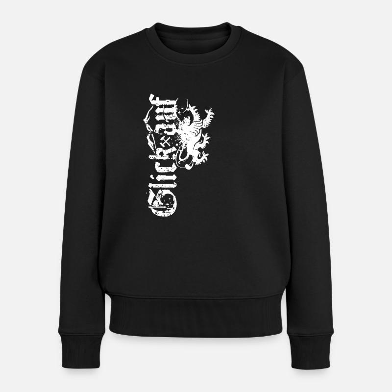 Glick auf Sachsen Erzgebirge sächsisch Erzgebirger - Frauen Premium Bio Pullover - Schwarz