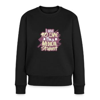 Medicine student - Women's Premium Organic Jumper - black - Front - Julia (174cm)