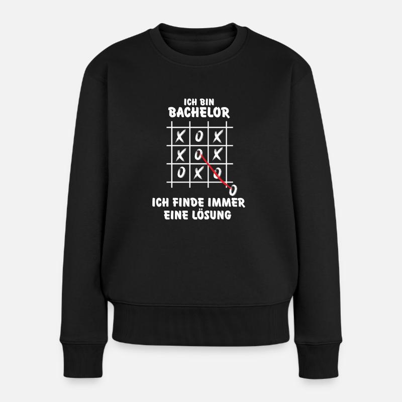 Bachelor Abschluss - Frauen Premium Bio Pullover - Schwarz