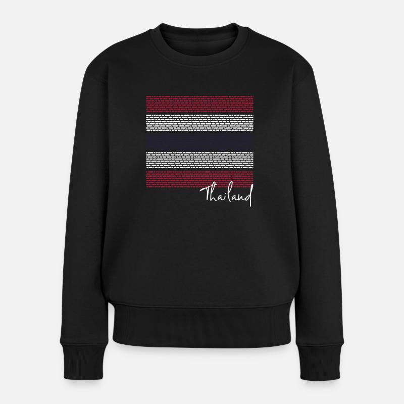 Thailand - Frauen Premium Bio Pullover - Schwarz