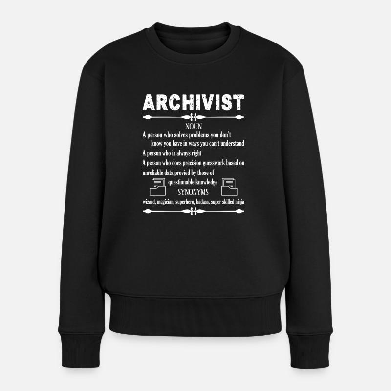 Archivar Archivar Definition - Frauen Premium Bio Pullover - Schwarz