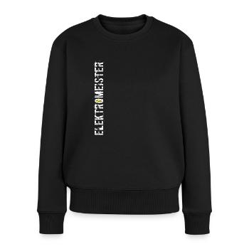 Elektromeister ELEKTRIKER - Frauen Premium Bio Pullover - Schwarz - Vorne - Julia (174cm)