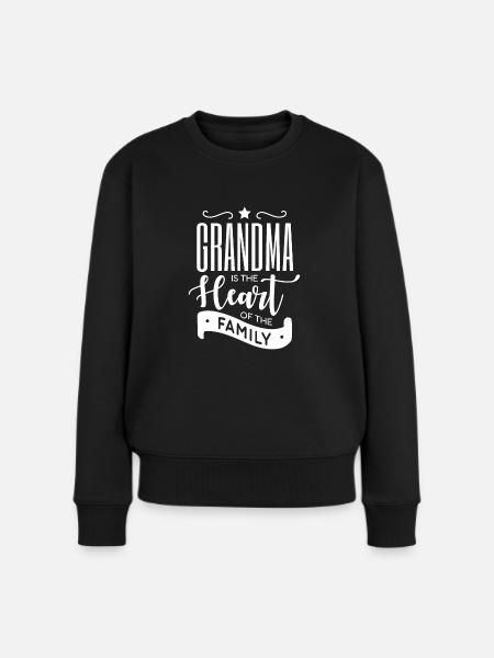 Grand-mère, grand-mère, grand-mère - Pull Premium bio Femme - noir