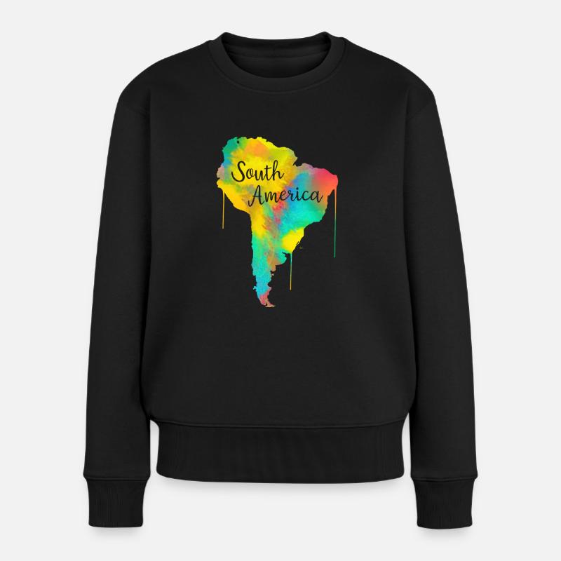 Amérique du sud - Pull Premium bio Femme - noir