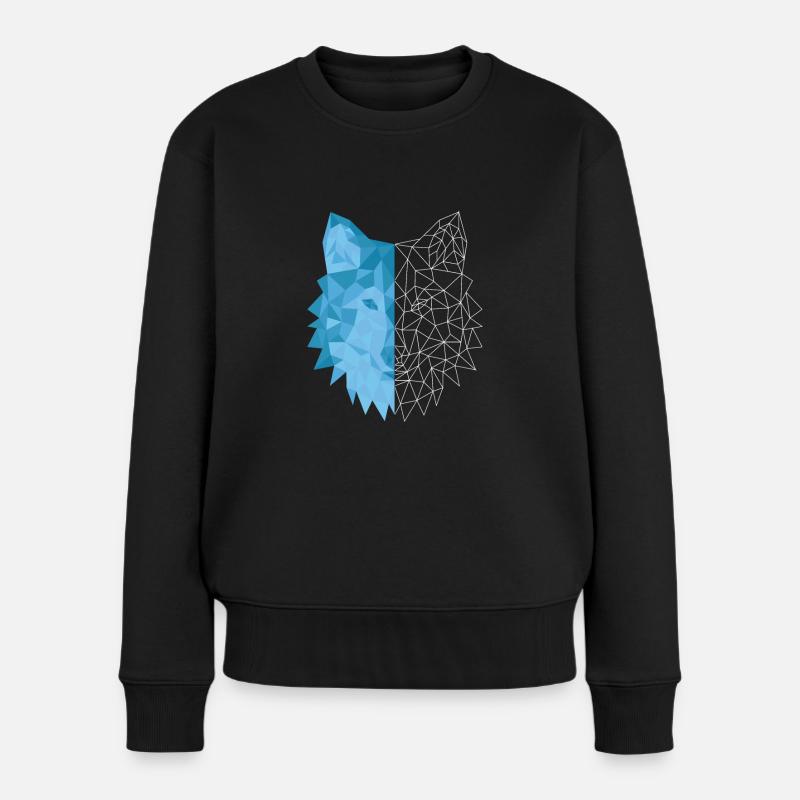 wolf - Women's Premium Organic Jumper - black