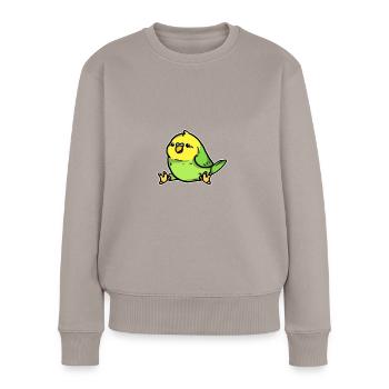 Cute Budgie Bird Costume Parrot Gift Idea - Women's Premium Organic Jumper - taupe - Front - Julia (174cm)