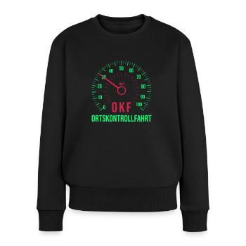 OKF Ortskontrollfahrt Ort kontrollfahrt - Frauen Premium Bio Pullover - Schwarz - Vorne - Julia (174cm)