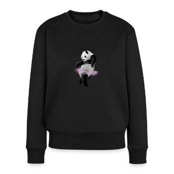 Panda danse - Pull Premium bio Femme - noir - Devant - Julia (174cm)