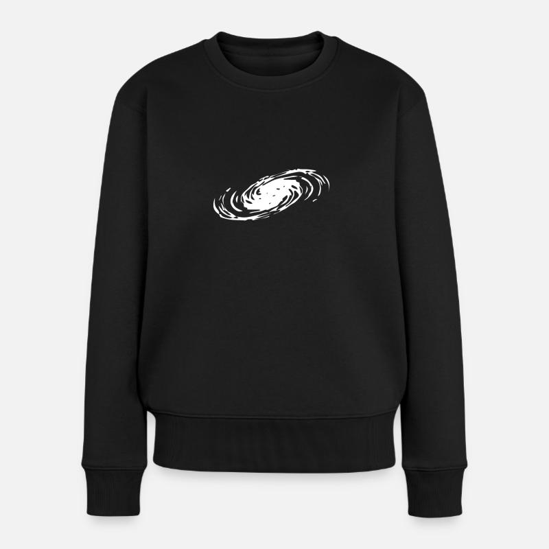 Schwarzes Loch - Frauen Premium Bio Pullover - Schwarz