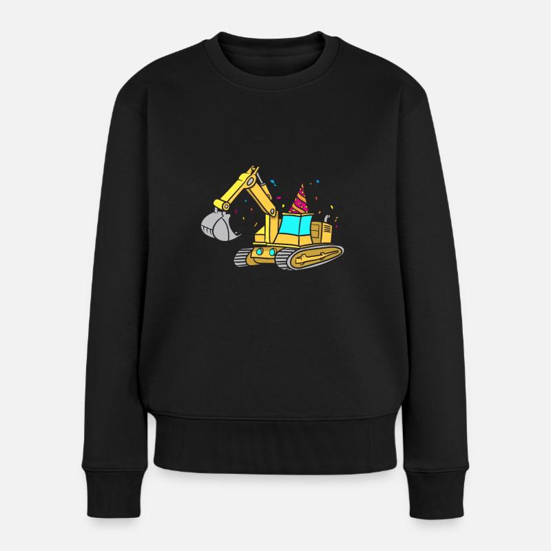 Bagger Geburtstag - Frauen Premium Bio Pullover - Schwarz