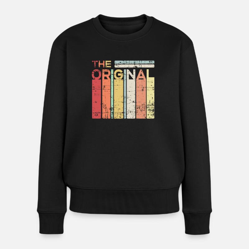 The Original Partnerlook - Frauen Premium Bio Pullover - Schwarz