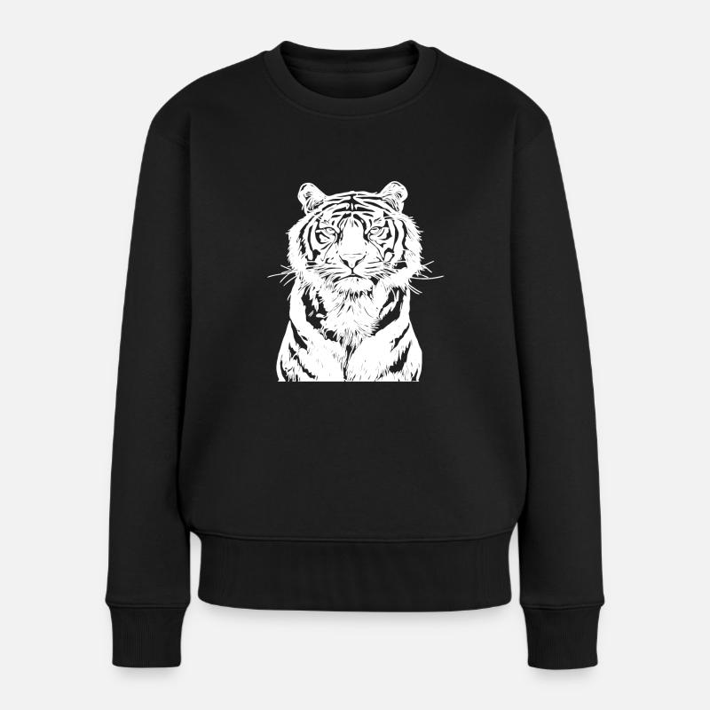 Tigre blanc - Pull Premium bio Femme - noir