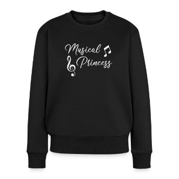 Princesse musicale chantant danse cadeau théâtre musical - Pull Premium bio Femme - noir - Devant - Julia (174cm)