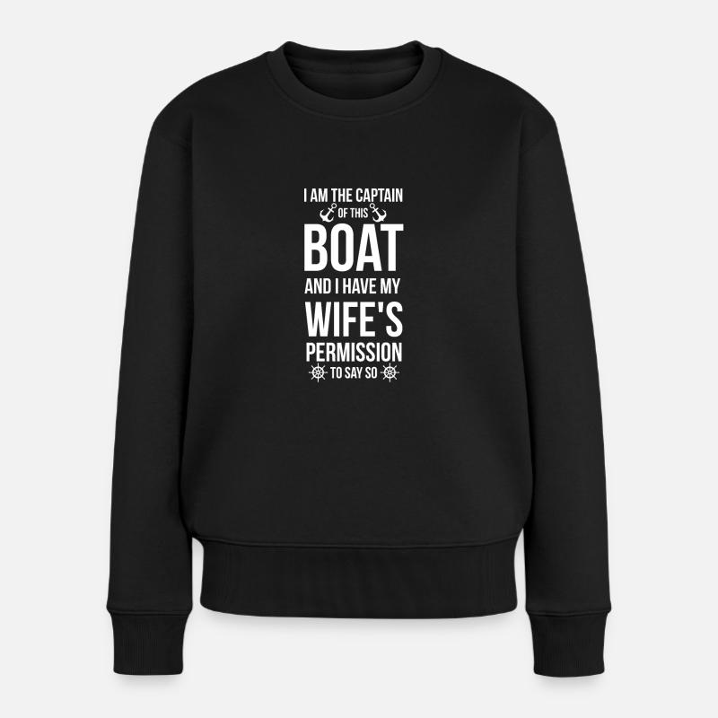 Segeln Geschenk Meer Tauchen Segelboot - Frauen Premium Bio Pullover - Schwarz
