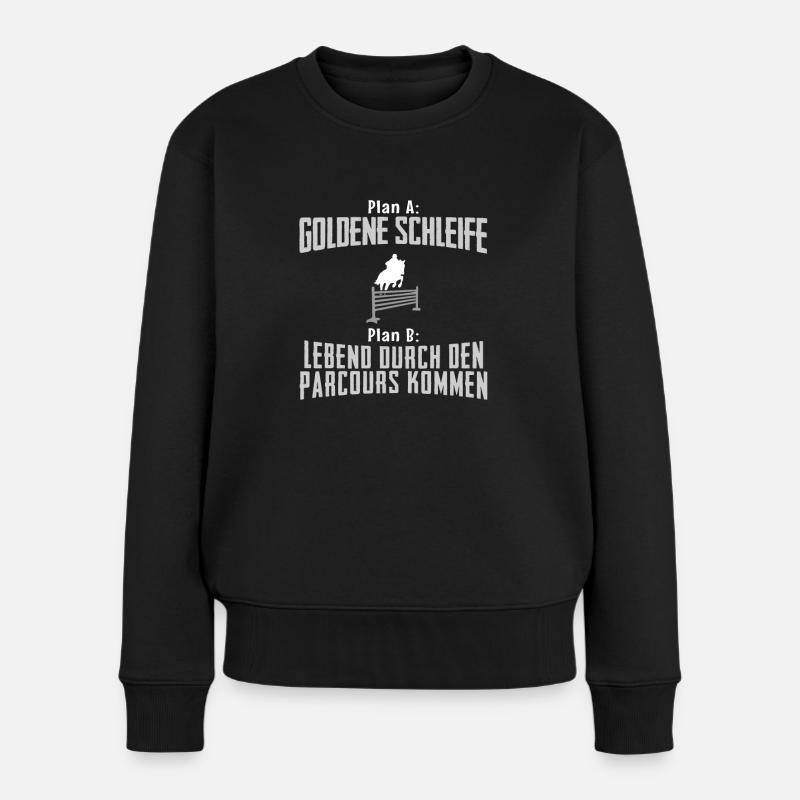 Springreiter - Frauen Premium Bio Pullover - Schwarz