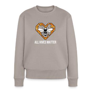 Abeilles apiculteurs apiculture - Pull Premium bio Femme - taupe - Devant - Julia (174cm)