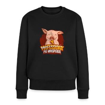 Pig whisperer - Women's Premium Organic Jumper - black - Front - Julia (174cm)
