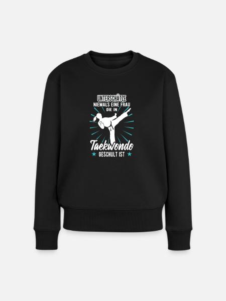 Taekwondo - Für starke Mädchen und Frauen - Frauen Premium Bio Pullover - Schwarz