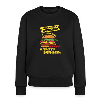 Big Kahuna Burger Mmmm ... C'est un hamburger savoureux! P - Pull Premium bio Femme - noir - Devant - Julia (174cm)