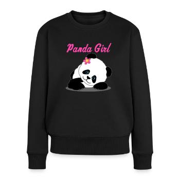 Panda Girl Girl Panda ours cadeau - Pull Premium bio Femme - noir - Devant - Julia (174cm)