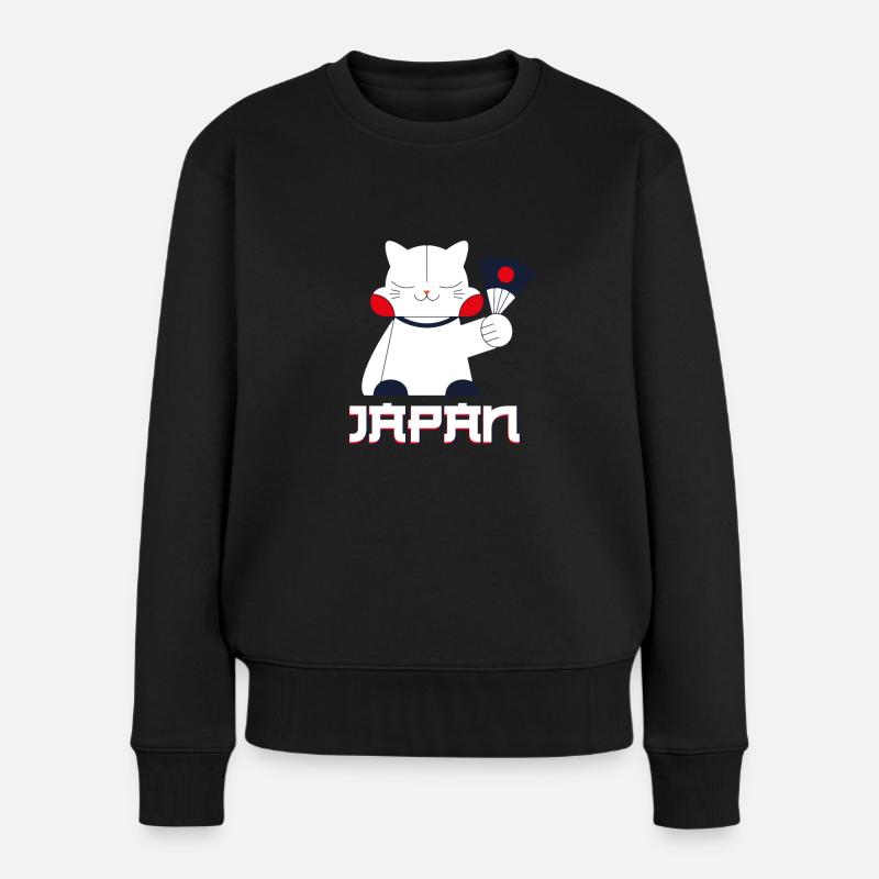 Japan - Frauen Premium Bio Pullover - Schwarz