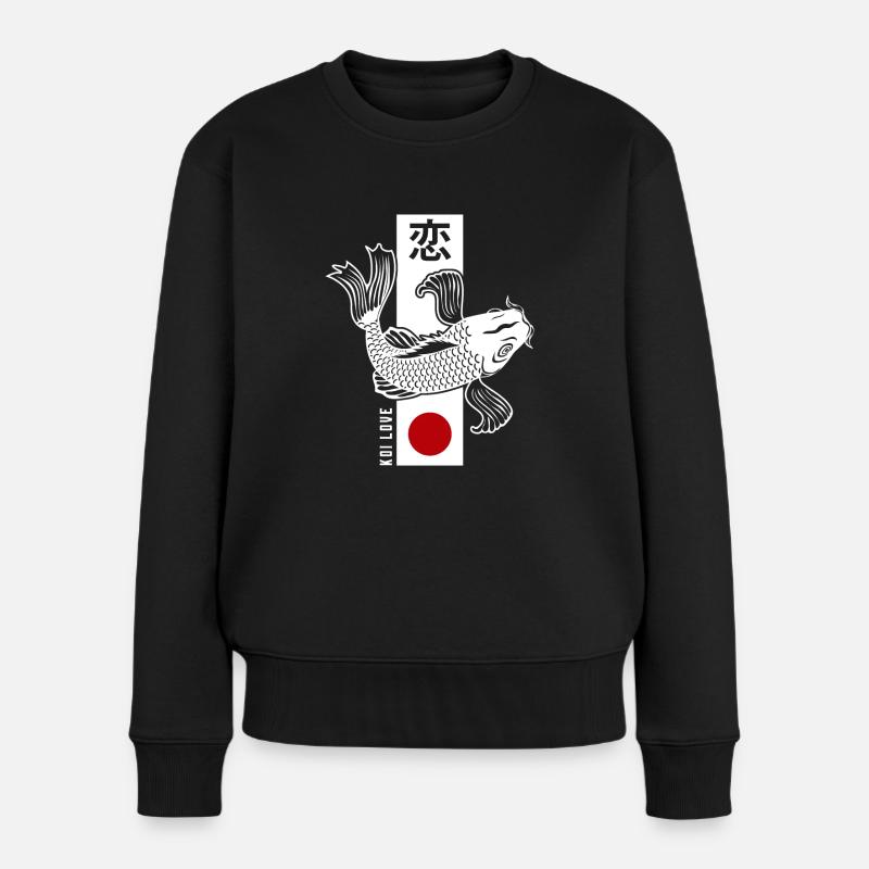 Japan - Frauen Premium Bio Pullover - Schwarz