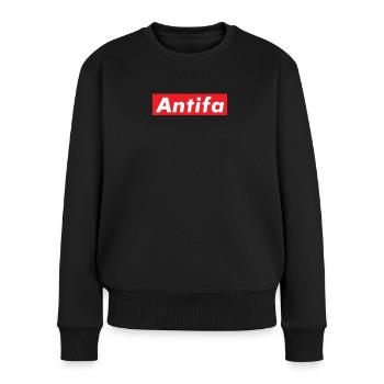 Antifa - antiracism and antifascist resitance - Women's Premium Organic Jumper - black - Front - Julia (174cm)