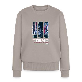 Japan - Frauen Premium Bio Pullover - Taupe - Vorne - Julia (174cm)