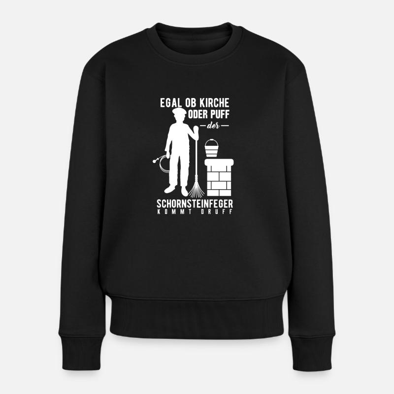 Schornsteinfeger - Frauen Premium Bio Pullover - Schwarz