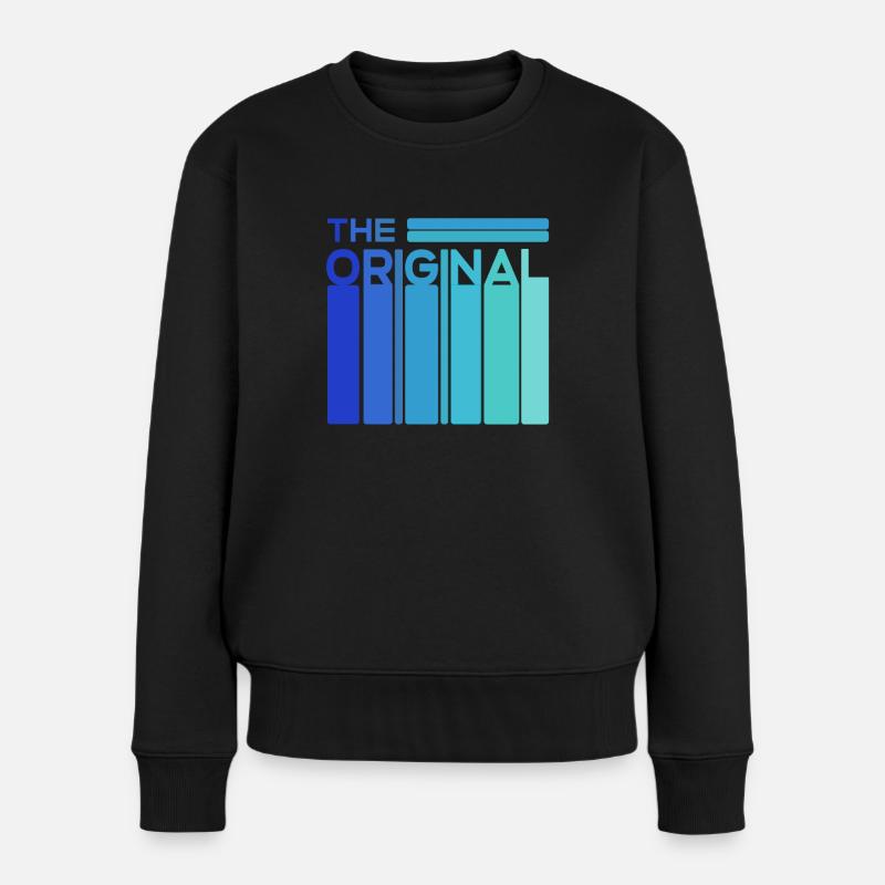 The Original Remix Partnerlook Papa Sohn Tochter - Frauen Premium Bio Pullover - Schwarz
