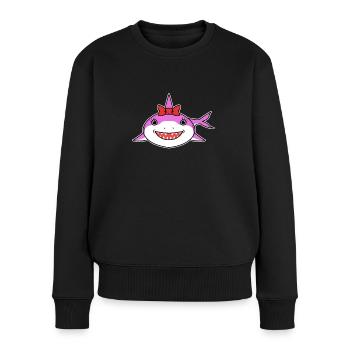Hai biss Hunger Wasser Frauen - Frauen Premium Bio Pullover - Schwarz - Vorne - Julia (174cm)